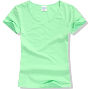 2020 Summer High Quality 15 Color S-2XL Plain T Shirt Women Cotton Elastic Basic Tshirt Woman Casual Tops Short Sleeve T-shirt