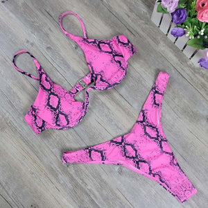 2020 New high cut thong bathing suit high waist swimsuit Solid swimwear women Brazilian Biquini swim beach micro bikini set