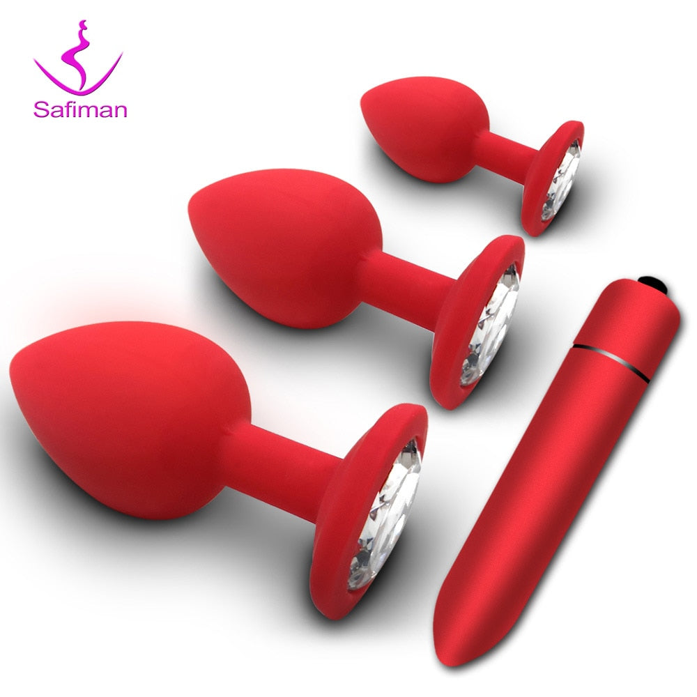 Soft Silicone Anal Butt Plug Prostate Massager Adult Gay Products Anal Plug Mini Erotic Bullet Vibrator Sex Toys for Men Women