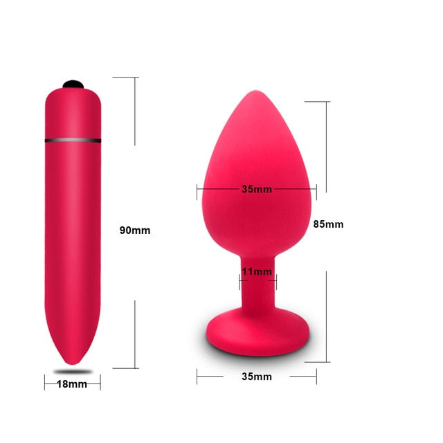 Soft Silicone Anal Butt Plug Prostate Massager Adult Gay Products Anal Plug Mini Erotic Bullet Vibrator Sex Toys for Men Women