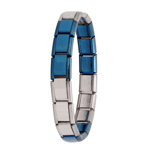 Hapiship 2018 Women's Jewelry 9mm Width Itanlian Elastic Charm Bracelet  Fashion  Stainless Steel Bangle ST-