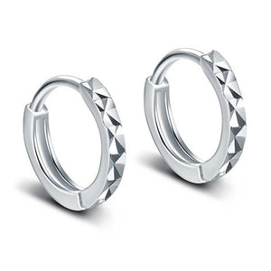 Fanqieliu Sterling 925 Silver Earrings Natural Crystal Small Flower Hoop Earrings For Woman FQL3235