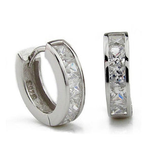 Fanqieliu Sterling 925 Silver Earrings Natural Crystal Small Flower Hoop Earrings For Woman FQL3235
