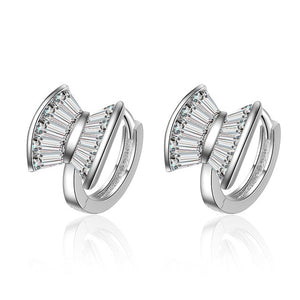 Fanqieliu Sterling 925 Silver Earrings Natural Crystal Small Flower Hoop Earrings For Woman FQL3235