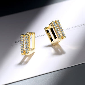 Fanqieliu Sterling 925 Silver Earrings Natural Crystal Small Flower Hoop Earrings For Woman FQL3235