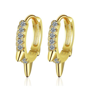 Fanqieliu Sterling 925 Silver Earrings Natural Crystal Small Flower Hoop Earrings For Woman FQL3235
