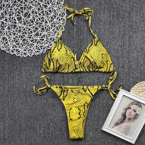 Tie Dye Bikini 2020 Micro Bikini Printed Sexy G String Swimsuit Thong Women African Swimwear Micro Floral Print Bathing Suits