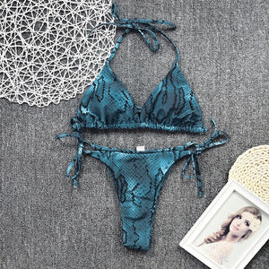Tie Dye Bikini 2020 Micro Bikini Printed Sexy G String Swimsuit Thong Women African Swimwear Micro Floral Print Bathing Suits