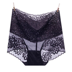 M-XL High Waist Panties Women Sexy Lace Underwear Bodyshaper Slim Panties Mesh Floral Lingerie Female Underpants Seamless Briefs