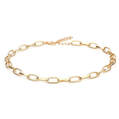 Rock Lock Necklace Women Gold Color Chain Punk Gothic Choker Necklace Collar Statement Pendant Necklaces for Women Jewelry Gift