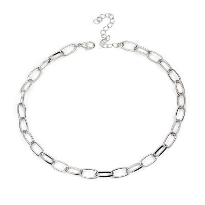 Rock Lock Necklace Women Gold Color Chain Punk Gothic Choker Necklace Collar Statement Pendant Necklaces for Women Jewelry Gift