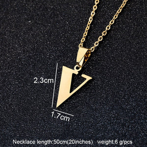 Stainless Steel A To Z 26 Letters Initial Minimalist Necklace For Women Alphabet Pendant Necklace Friends Family Gift Jewelry