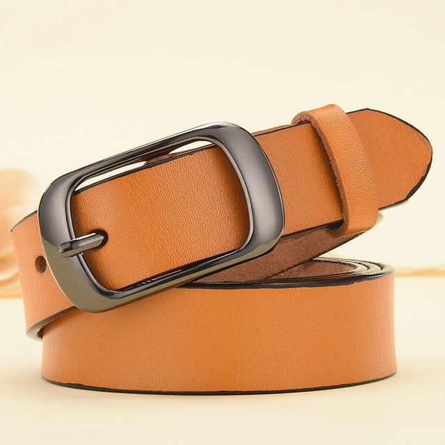 DINISITON New Women Genuine Leather Belt For Female Strap Casual All-match Ladies Adjustable Belts Designer High Quality Brand