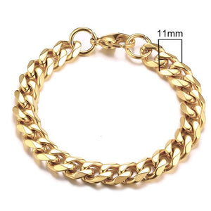 Vnox Mens Simple 3-11mm Stainless Steel Curb Cuban Link Chain Bracelets for Women Unisex Wrist Jewelry Gifts
