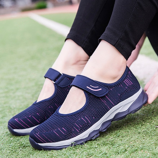 2020 Summer Fashion Women Flat Platform Shoes Woman Breathable Mesh Casual Sneakers Women Zapatos Mujer Ladies Boat Shoes