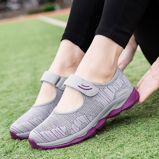 2020 Summer Fashion Women Flat Platform Shoes Woman Breathable Mesh Casual Sneakers Women Zapatos Mujer Ladies Boat Shoes