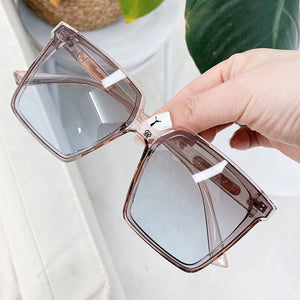 oversized square sunglasses for women and men clear tea black gradient sun glasses female sexy big eyewear uv400 oculos feminino