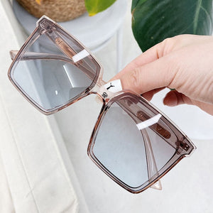 oversized square sunglasses for women and men clear tea black gradient sun glasses female sexy big eyewear uv400 oculos feminino