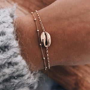 IPARAM Bohemia Vintage Shell Rope Chain Bracelet Women Beach Sea Shell Bracelet Anklet Jewelry Party Gift Wholesale