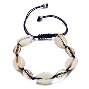 IPARAM Bohemia Vintage Shell Rope Chain Bracelet Women Beach Sea Shell Bracelet Anklet Jewelry Party Gift Wholesale