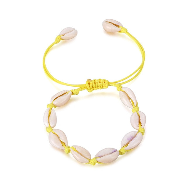 IPARAM Bohemia Vintage Shell Rope Chain Bracelet Women Beach Sea Shell Bracelet Anklet Jewelry Party Gift Wholesale
