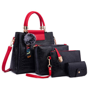 Ceossman 4pcs/Set Women Bag Ladies Hand Bags Luxury Handbags Women Bags Designer Bags For Women 2020 Handbag PU Composite Bag