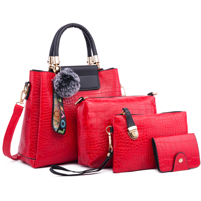 Ceossman 4pcs/Set Women Bag Ladies Hand Bags Luxury Handbags Women Bags Designer Bags For Women 2020 Handbag PU Composite Bag