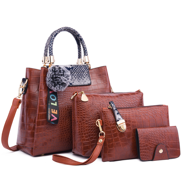 Ceossman 4pcs/Set Women Bag Ladies Hand Bags Luxury Handbags Women Bags Designer Bags For Women 2020 Handbag PU Composite Bag