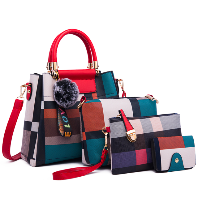 Ceossman 4pcs/Set Women Bag Ladies Hand Bags Luxury Handbags Women Bags Designer Bags For Women 2020 Handbag PU Composite Bag