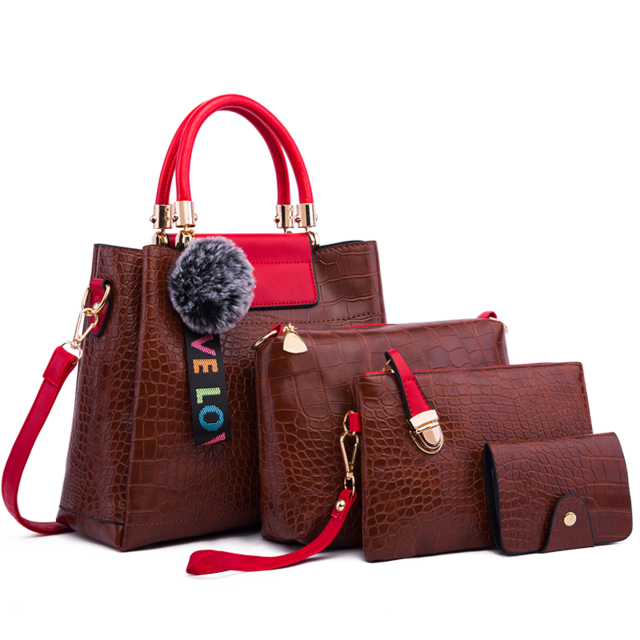 Ceossman 4pcs/Set Women Bag Ladies Hand Bags Luxury Handbags Women Bags Designer Bags For Women 2020 Handbag PU Composite Bag