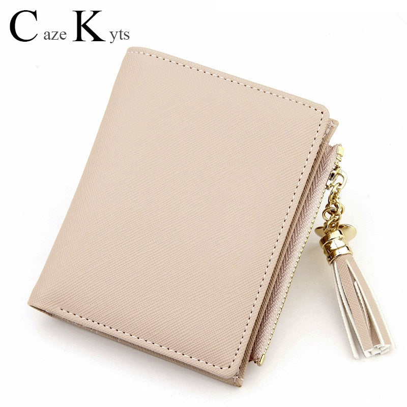 New hot ladies casual simple fashion leather wallet tassel love decoration cute multi-function wallet free shipping credit card