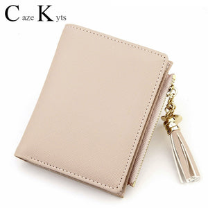 New hot ladies casual simple fashion leather wallet tassel love decoration cute multi-function wallet free shipping credit card