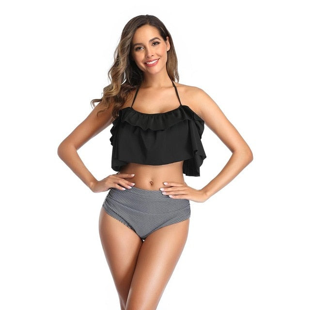 New women's swimwear sexy Print Bikini high waist underwear swimwear suit beach swimwear women