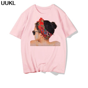 UUKL Shirts Women 2020 Summer T Shirt Harajuku Fashion Cool Female T-shirt Leisure Streetwear Aesthetic Tshirt Tops Pink Shirt