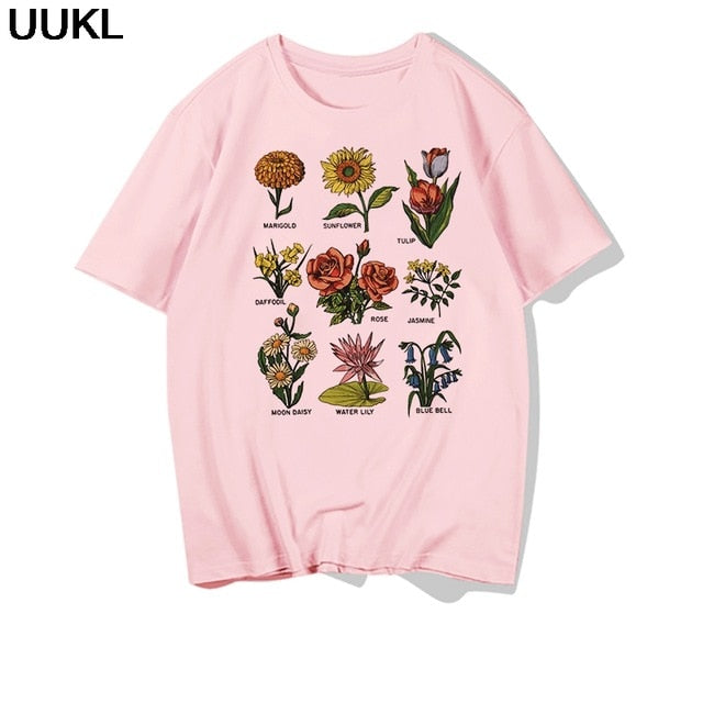 UUKL Shirts Women 2020 Summer T Shirt Harajuku Fashion Cool Female T-shirt Leisure Streetwear Aesthetic Tshirt Tops Pink Shirt