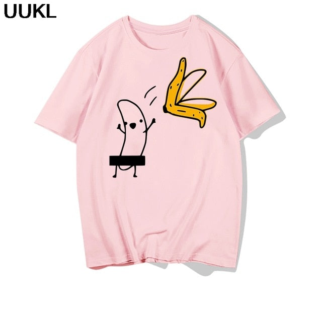 UUKL Shirts Women 2020 Summer T Shirt Harajuku Fashion Cool Female T-shirt Leisure Streetwear Aesthetic Tshirt Tops Pink Shirt