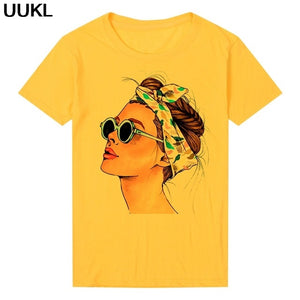 UUKL Shirts Women 2020 Summer T Shirt Harajuku Fashion Cool Female T-shirt Leisure Streetwear Aesthetic Tshirt Tops Pink Shirt