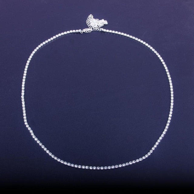 Stonefans Sexy Body Jewelry Rhinestone Tennis Waist Chain for Women Beach Charm Bikini Belly Chain Butterfly Waist Chain Belt