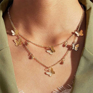 Modyle Bohemian Cute Butterfly Choker Necklace For Women Gold Silver Color Clavicle Chain 2020 Fashion Female Choker Jewelry