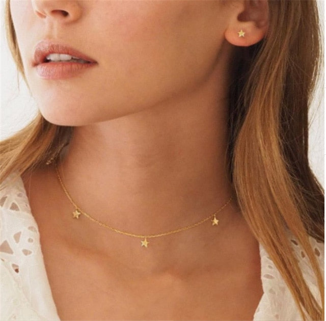 Modyle Bohemian Cute Butterfly Choker Necklace For Women Gold Silver Color Clavicle Chain 2020 Fashion Female Choker Jewelry