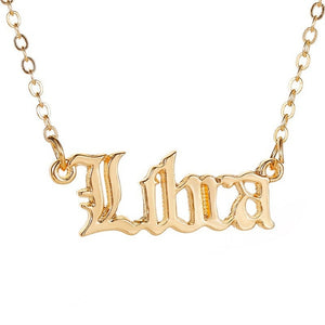 Modyle 2020 New Constellation Zodiac Necklaces Jewelry for Women Antique Style Designed Letter Taurus Aries Necklaces Collier