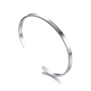 Modyle Stainless Steel Cuff Bracelet Bangle For Women Rose Gold Silver Color Mantra Bracelets Gifts