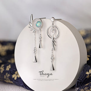 Thaya Authentic 925 Sterling Silver Flamingo Earrings Stud Earrings For Women Dangle Japanese Style Earring Fine Jewelry Gifts