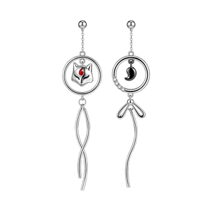 Thaya Real S925 Sterling Silver Earring Cute Fox Earring Dangle Japanese Style For Women Silver Earring Fashion Fine Jewelry