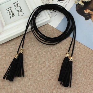 New Ladies Belts Fashion National Style Hollow Tassel Tie Strap Waist Chain Women's Waistband Dress Accessories
