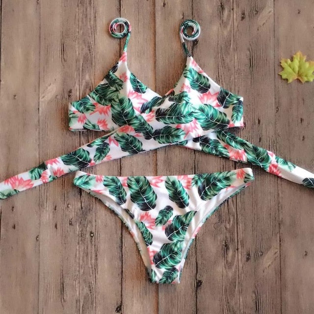 Vertvie Halter Swimwear Bikini 2020 Thong Bikini Blue Set Women Bikini Brazilian Swimwear female Biquinis Push Up Swimsuit