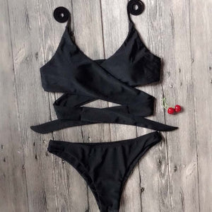 Vertvie Halter Swimwear Bikini 2020 Thong Bikini Blue Set Women Bikini Brazilian Swimwear female Biquinis Push Up Swimsuit