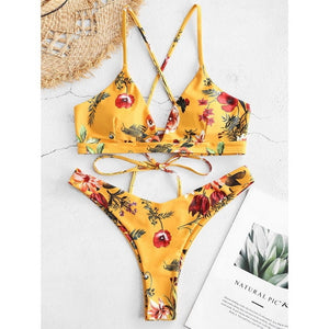 Vertvie Halter Swimwear Bikini 2020 Thong Bikini Blue Set Women Bikini Brazilian Swimwear female Biquinis Push Up Swimsuit