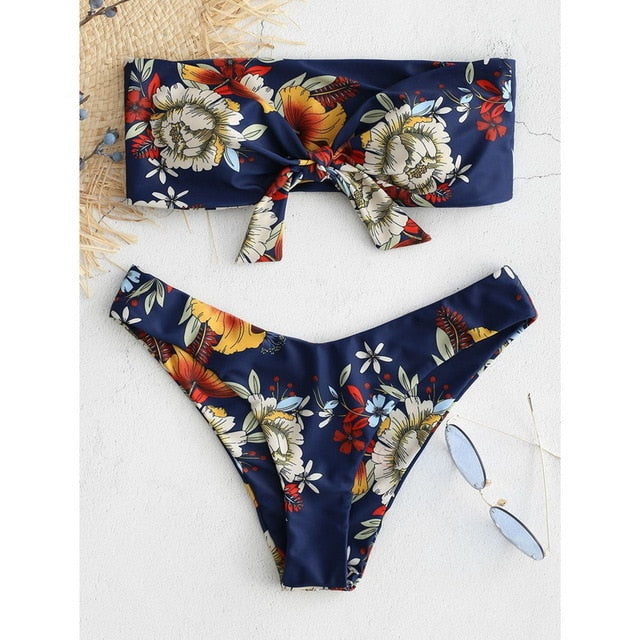 Vertvie Halter Swimwear Bikini 2020 Thong Bikini Blue Set Women Bikini Brazilian Swimwear female Biquinis Push Up Swimsuit