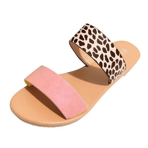 Women Slipper Leopard Stylish Female Shoes Casual Vintage Roman Platform Flat Slippers Sandals Shoes Sapatos Novos Senhoras
